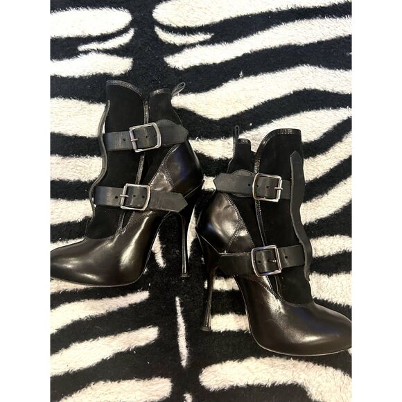 Vintage Vivienne Westwood Leather Skyscraper Bondage Buckle Boots Size 40 - Picture 3 of 6
